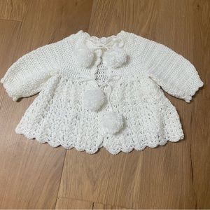 Hand knit baby cardigan